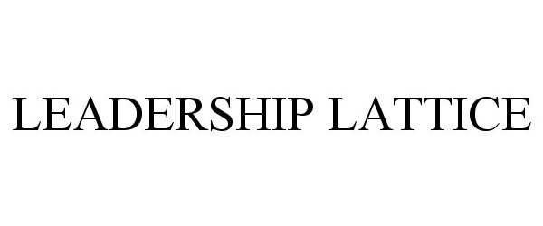  LEADERSHIP LATTICE