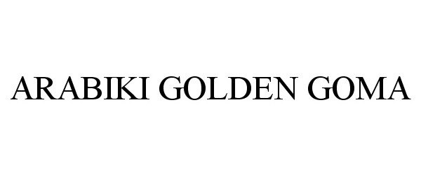 Trademark Logo ARABIKI GOLDEN GOMA