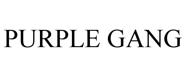Trademark Logo PURPLE GANG