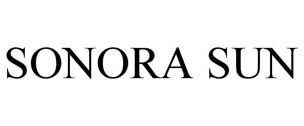 Trademark Logo SONORA SUN