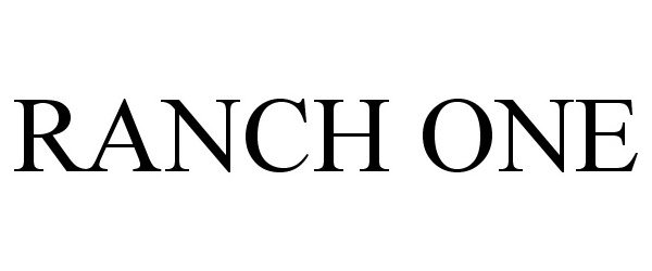 Trademark Logo RANCH ONE