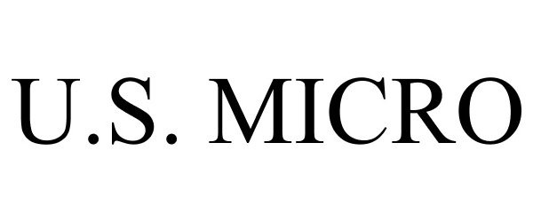 Trademark Logo U.S. MICRO