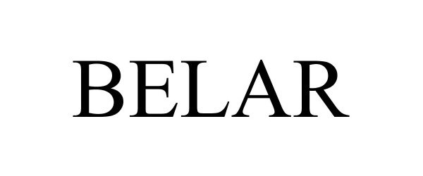 Trademark Logo BELAR