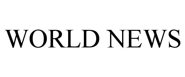 Trademark Logo WORLD NEWS