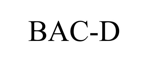Trademark Logo BAC-D