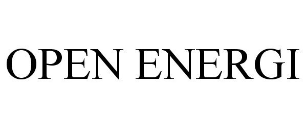 Trademark Logo OPEN ENERGI