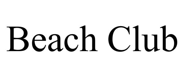 Trademark Logo BEACH CLUB