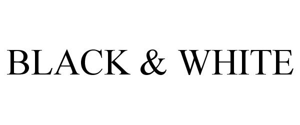 Trademark Logo BLACK &amp; WHITE