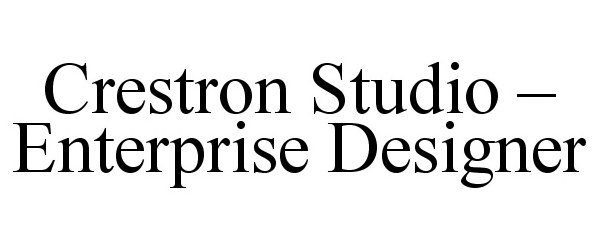  CRESTRON STUDIO - ENTERPRISE DESIGNER