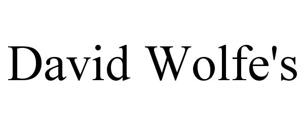 Trademark Logo DAVID WOLFE'S