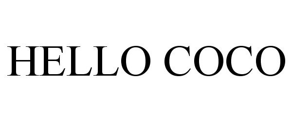 Trademark Logo HELLO COCO