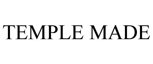 Trademark Logo TEMPLE MADE