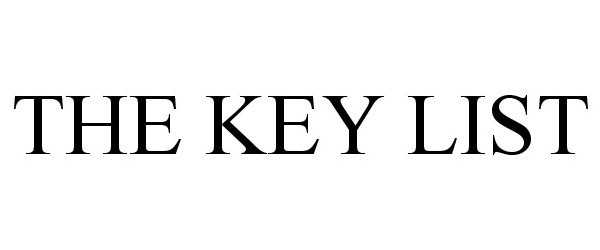 Trademark Logo THE KEY LIST