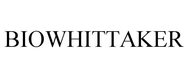 Trademark Logo BIOWHITTAKER