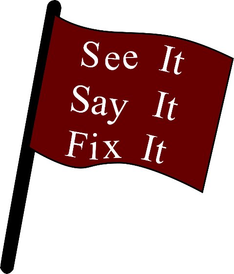  SEE IT SAY IT FIX IT