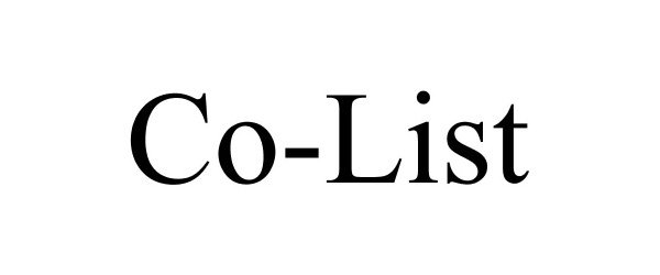 Trademark Logo CO-LIST
