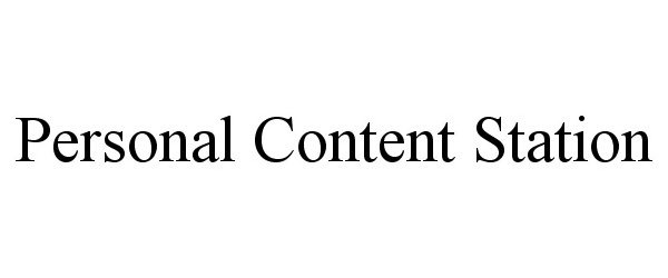 Trademark Logo PERSONAL CONTENT STATION