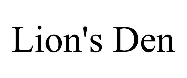 Trademark Logo LION'S DEN