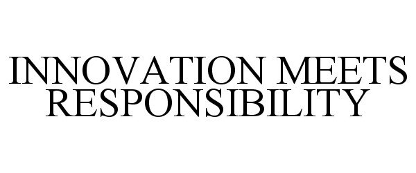  INNOVATION MEETS RESPONSIBILITY