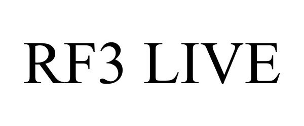 Trademark Logo RF3 LIVE