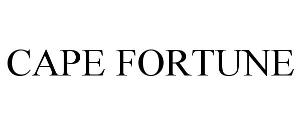 Trademark Logo CAPE FORTUNE