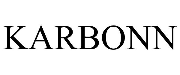 Trademark Logo KARBONN