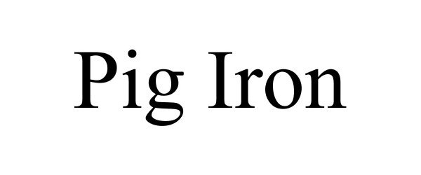 Trademark Logo PIG IRON