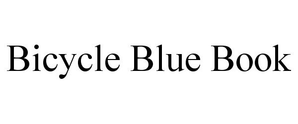 Trademark Logo BICYCLE BLUE BOOK