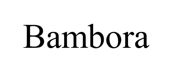 Trademark Logo BAMBORA