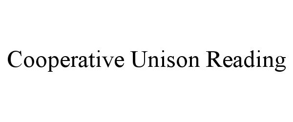 Trademark Logo COOPERATIVE UNISON READING