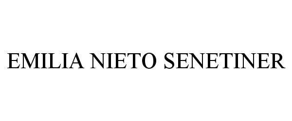 Trademark Logo EMILIA NIETO SENETINER
