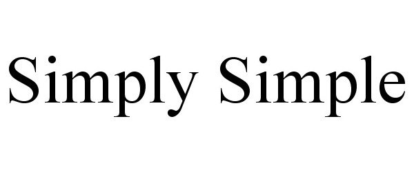Trademark Logo SIMPLY SIMPLE