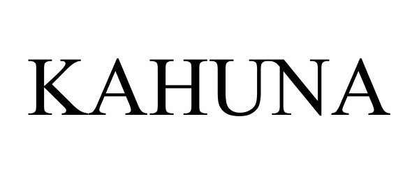 Trademark Logo KAHUNA