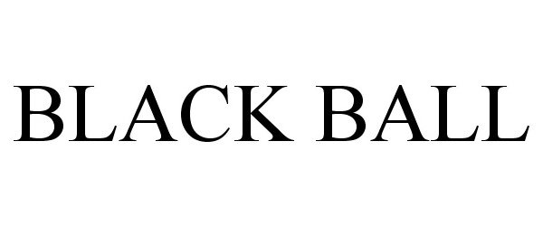 Trademark Logo BLACK BALL