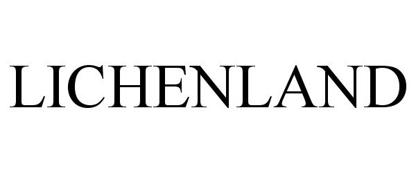 Trademark Logo LICHENLAND