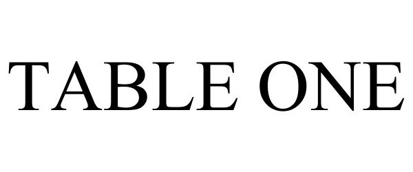 Trademark Logo TABLE ONE