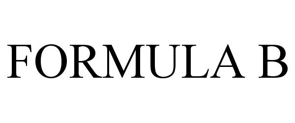 Trademark Logo FORMULA B
