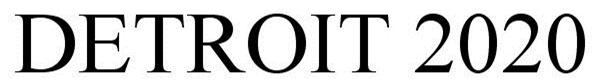Trademark Logo DETROIT 2020