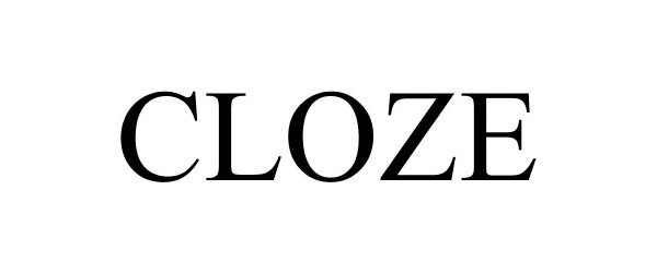 Trademark Logo CLOZE