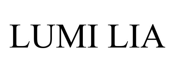 Trademark Logo LUMI LIA