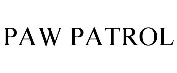 Trademark Logo PAW PATROL