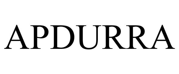 Trademark Logo APDURRA