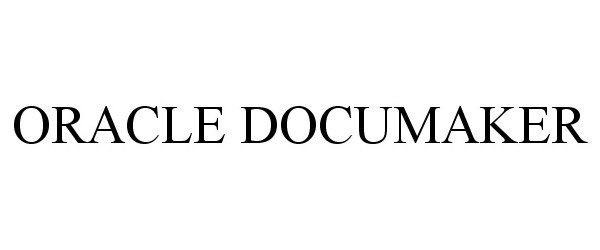 Trademark Logo ORACLE DOCUMAKER