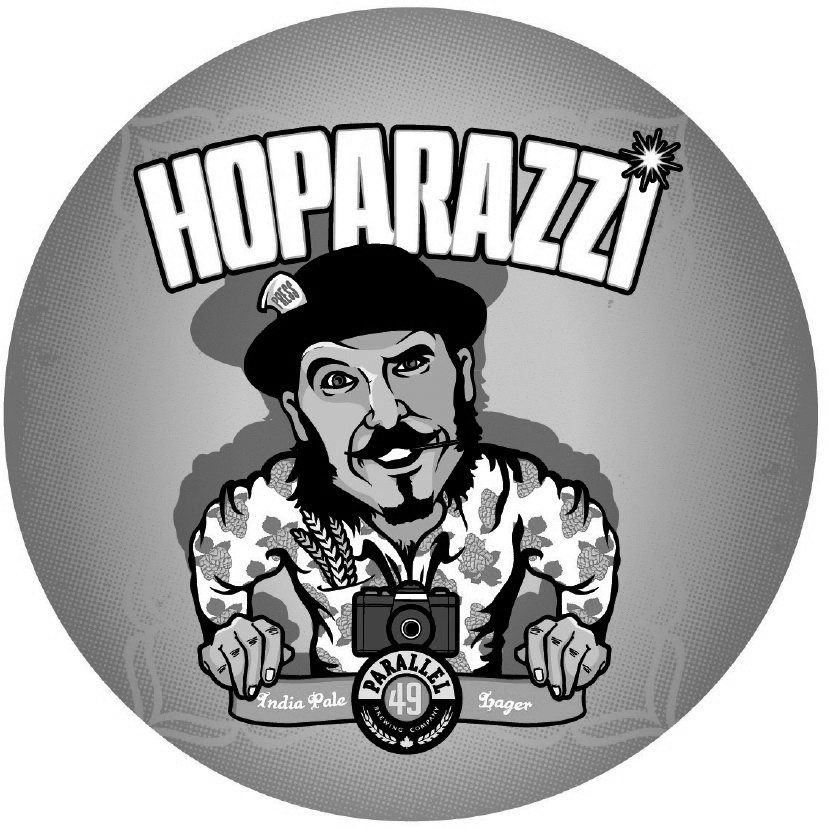 Trademark Logo HOPARAZZI PRESS INDIA PALE LAGER PARALLEL 49 BREWING COMPANY