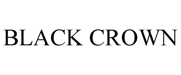 Trademark Logo BLACK CROWN