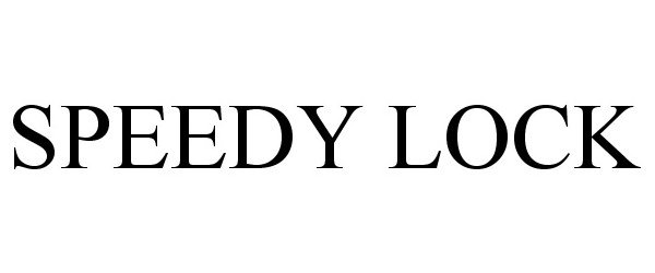 Trademark Logo SPEEDY LOCK