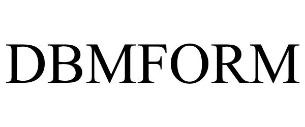 Trademark Logo DBMFORM