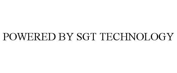  POWERED BY SGT TECHNOLOGY