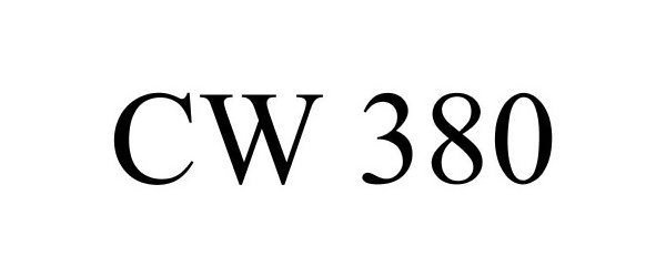 Trademark Logo CW 380