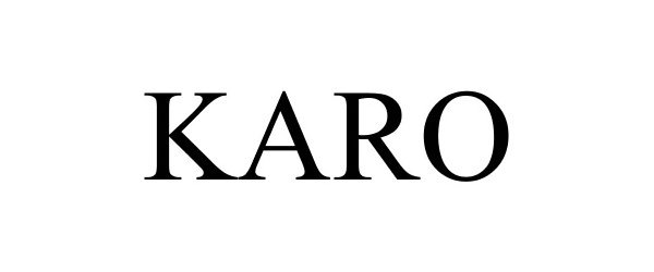 Trademark Logo KARO